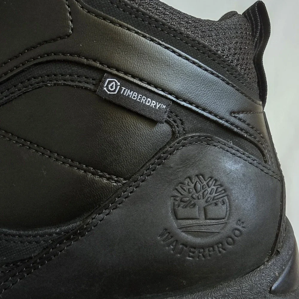 Timberland Mt Maddsen Mid Waterproof Black Leather Hiking Boots Mens 11.5 A2960‎